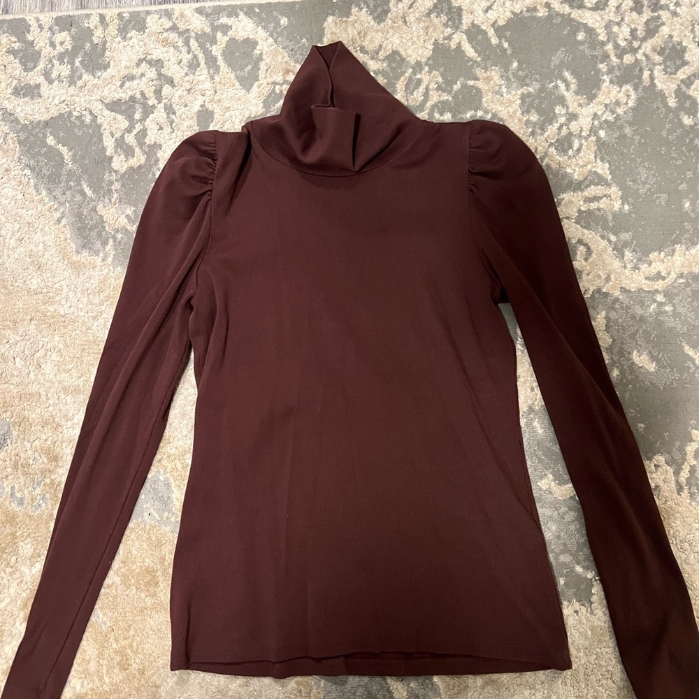 Veronica Beard Deep Burgundy Turtleneck